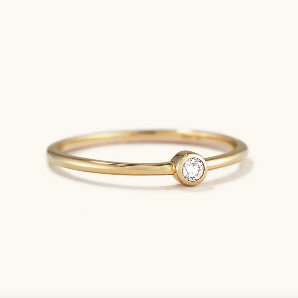 Mejuri diamond solo ring